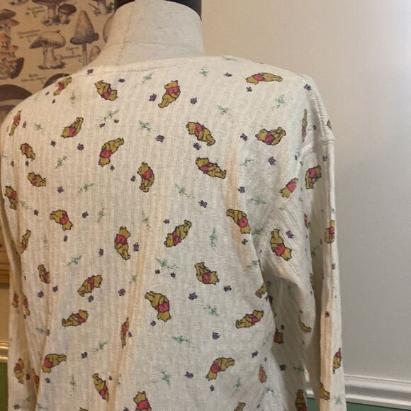 Vintage Winnie The Pooh Ribbed Long Sleeve Henley - Picture 4 of 5